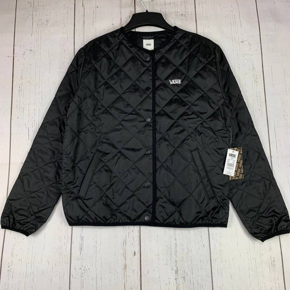 Vans Jackets & Blazers - Vans Small Black Quilted Long Sleeve Jacket New Women